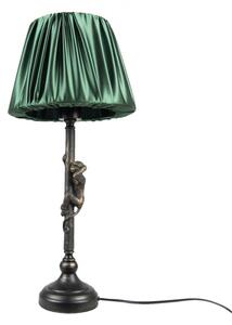 Stolní lampa s opičkou a zeleným stínidlem – 25x55 cm