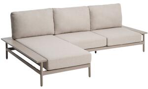 Kave Home Béžová zahradní rohová pohovka Vathi 250 cm, levá