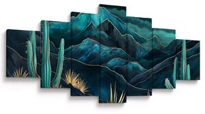 Obraz - Tyrkysová noc (210x100 cm)