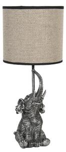 Stolní lampa s hnědým stínidlem a dekorací slona – 20x45 cm
