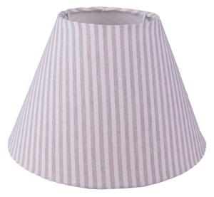 Béžové pruhované látkové stínidlo lampy – 23x15 cm