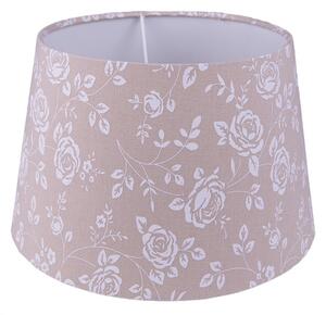 Béžové stínidlo lampy s květy růží – 26x16 cm