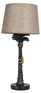 Černá stolní lampa Palma s hnědým stínidlem – 27x54 cm