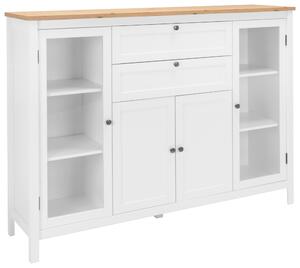 VYSOKÁ KOMODA, bílá, barvy dubu, 160/120/40 cm MID.YOU - Vysoké komody, Online Only