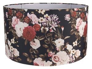 Květinové závěsné textilní stínidlo – 53x30 cm