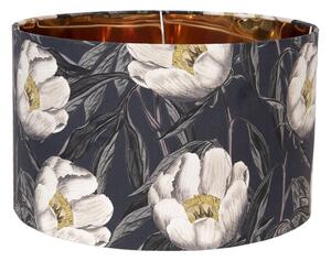Textilní stínidlo s květinovým motivem ok – 45x28 cm