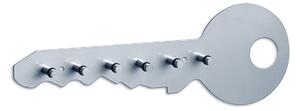 Stříbrný věšák pro zavěšení klíčů z hliníku, 35x12x4 cm, ZELLER