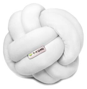 Bílý bavlněný pletený míč T-TOMI, ø 20 cm