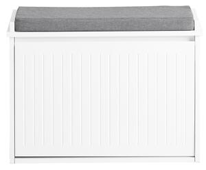 Sobuy Fsr98-W Botník S Klapkou Lavice S Podsedákem Komoda Bílá 62X46X26Cm