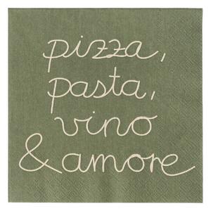 Papírové ubrousky Pizza, Pasta, Vino & Amore – 20 ks