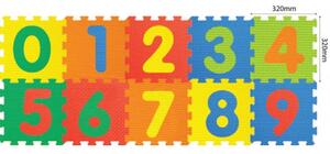 Wiky Pěnové puzzle Číslice 32x32x1cm 10ks v sáčku 10m+ 49118620-XG