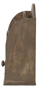 Hnědý dřevěný retro stojan na noviny a časopisy – 33x13x31 cm