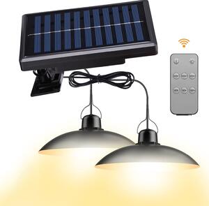 LEDSolar DUO solární závěsné lampy na zahradu s dálkovým ovládáním, iPRO, 8W, teplé světlo