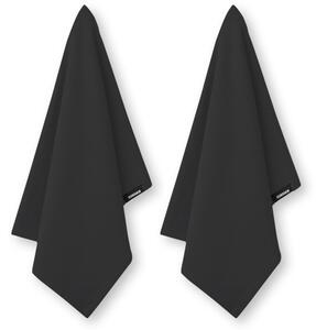 Utěrka z organické bavlny Asphalt – set 2 ks