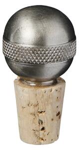 Korková zátka Antique silver / knurled pattern