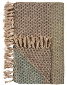 Bavlněný přehoz Natural Stripe Pattern 130 × 160 cm