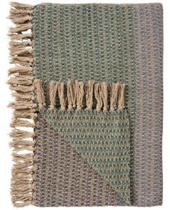 Bavlněný přehoz Natural Pattern Stripe 130 × 160 cm