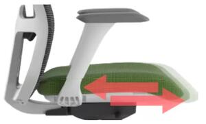 Kancelářská ergonomická židle WISDOM s podhlavníkem — síť, šedý plast, nosnost 150 kg, zelená