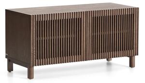 Tmavě hnědý botník v dekoru jasanu 98x50x43 cm Beyla – Kave Home