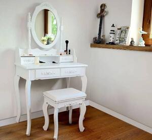 JUMON Originální vintage toaletní stolek se zrcadlem a židličkou PHO3992M