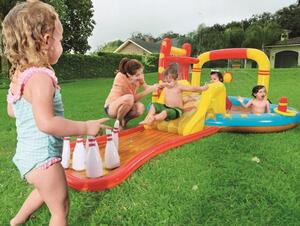 BESTWAY Toys VELKÝ dětský bazén vodní hřiště + bowling 4,35x2m 53068