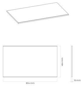 Oltens Vernal deska na skříňku 80.4x46.4 cm bílá 63005000