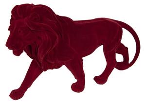 Dekorační soška červeného lva – 43x11x24 cm
