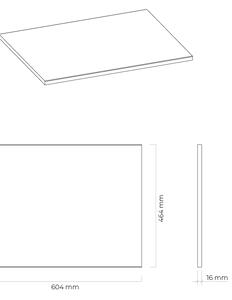 Oltens Vernal deska na skříňku 60.4x46.4 cm šedá 63004700