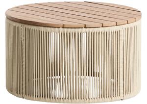 Kave Home Krémový zahradní stolek Dandara 60 cm