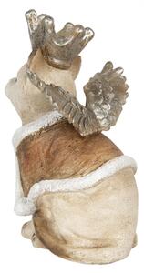 Dekorace kočka s křídly a korunkou – 34x21x37 cm