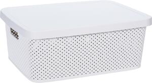 Úložný box s víkem, 28 x 38 cm, Storage Solutions Barva: Bílá