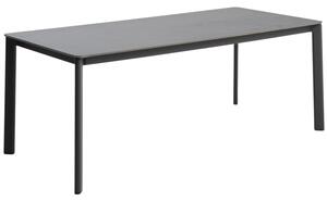 Kave Home Šedý zahradní stůl s keramickou deskou Anafi 180 x 90 cm
