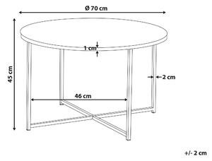 Konferenční stolek Qasim (bílá a stříbrná) (mramorový efekt). 1012282