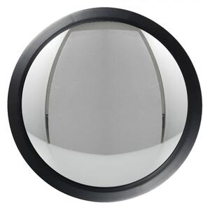 Kulaté zrcadlo v tmavě dřevěném rámu – 39x4 cm