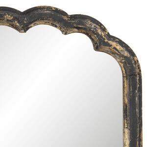 Vintage dřevěné zrcadlo Black gold – 66x4x51 cm