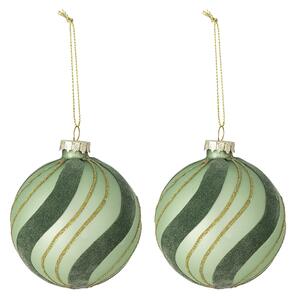 Vánoční ozdoba Sunita Green Glass – set 2 ks