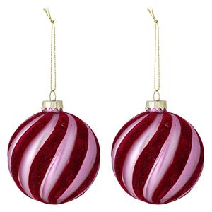 Vánoční ozdoba Sayla Red Glass – set 2 ks