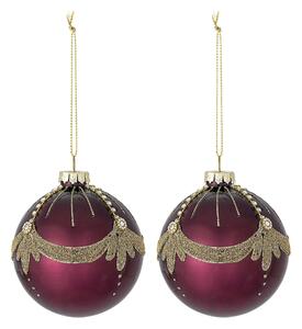 Vánoční ozdoba Suman Red Glass – set 2 ks