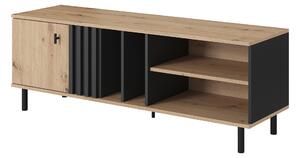 KONDELA TV stolek 138 cm, dub artisan/černý antracit, MEDIS C