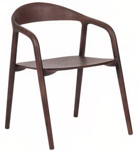 FormWood Hnědá dřevěná jídelní židle Kira