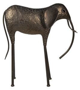 Šedo hnědá dekorativní soška slona – 79x26x86 cm