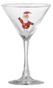 Sklenice na koktejl s dekorací Misa 170 ml Santa Claus