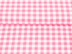 Bavlněná látka/plátno Sandra SA-248 Růžový kanafas 1x1 cm - šířka 140 cm