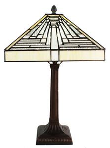 Pyramidová stolní lampa Tiffany Dina – 31x31x48 cm