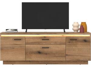 KOMODA POD TELEVIZI, barvy dubu, 180/64,4/44,6 cm Hom`in - TV stolky & komody pod TV