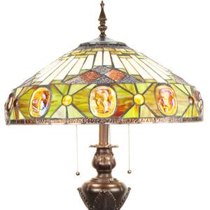 Stojací lampa Tiffany Yellow – 51x166 cm