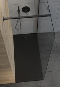 Oltens Bergytan obdélníková sprchová vanička 140x70 cm černá 15105300