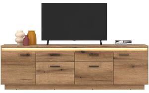 KOMODA POD TELEVIZI, barvy dubu, 210/64,4/44,6 cm Hom`in - TV stolky & komody pod TV