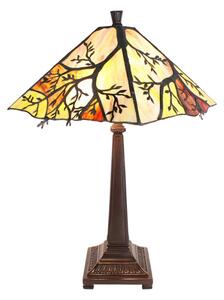 Hranatá stolní lampa Tiffany s větvemi stromu Tree – 36x57 cm