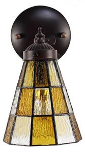 Závěsná Tiffany lampa se žlutými detaily Anki – 17x12x23 cm